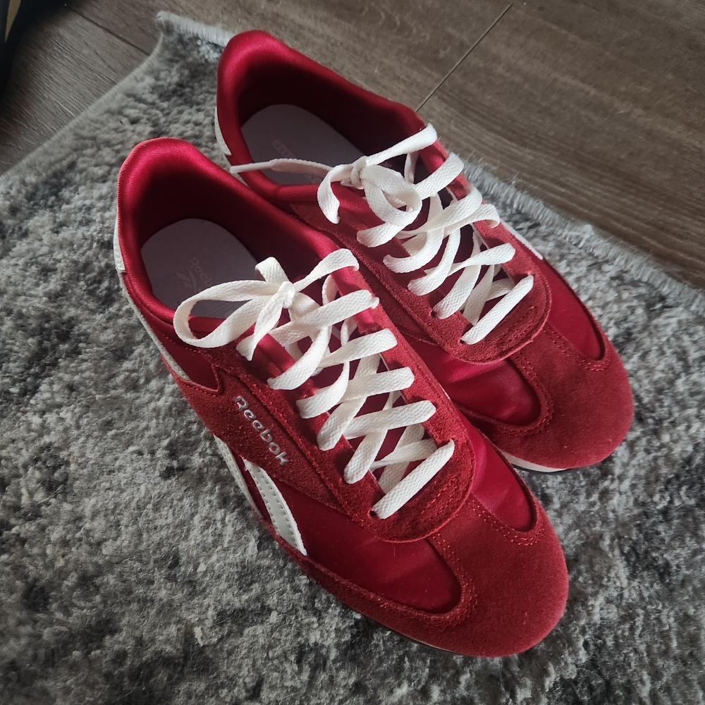 Reebok Classic Red and White Sneakers
